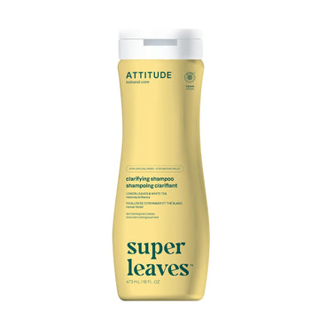 Attitude Clarifying Hair Shampoo, Ewg Verified, Restores Shine, Naturally Derived Ingredients, Vegan And Plant Based, Lemon Leaves And White Tea, 16 Fl Oz