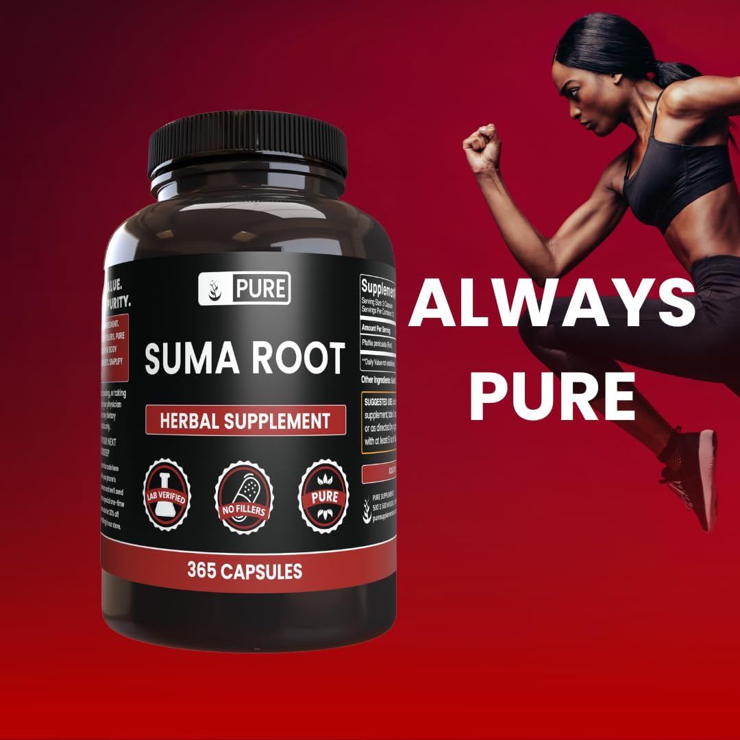 Pure Original Ingredients Suma Root (365 Capsule), No Magnesium or Rice Fillers, Always Pure, Lab Verified : Health & Household