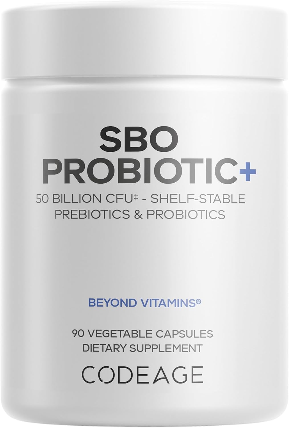Codeage Sbo Probiotics, 50 Billion Cfus Per Serving, Multi Strain Soil Based Organisms Blend And Organic Fermented Botanical Blend, Shelf-Stable, 90 Capsules
