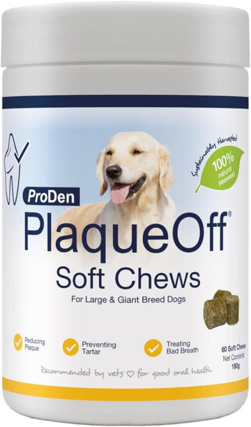 Proden PlaqueOff Dental Soft Chews For Large & Giant Dogs to help remove Bad breath, Plaque & Tarter?FP0501