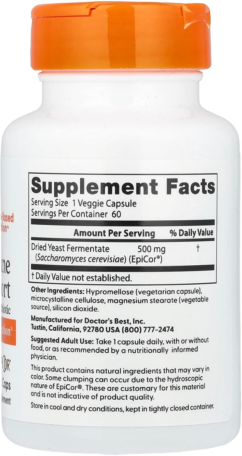 Doctor'S Best Epicor, Immune Health Defense, Non-Gmo, Vegan, Gluten Free, 500 Mg, 60 Vc (Drb-00177)