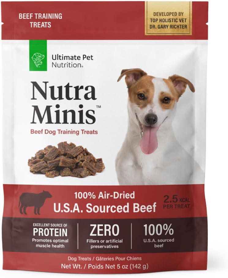 Ultimate Pet Nutrition Nutra Minis Dog Air-Dried Training Treats (5 Oz) (Beef)