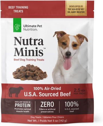 Ultimate Pet Nutrition Nutra Minis Dog Air-Dried Training Treats (5 Oz) (Beef)