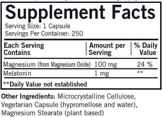 Melatonin Plus Magnesium Capsules - Hypo - 250 Capsules