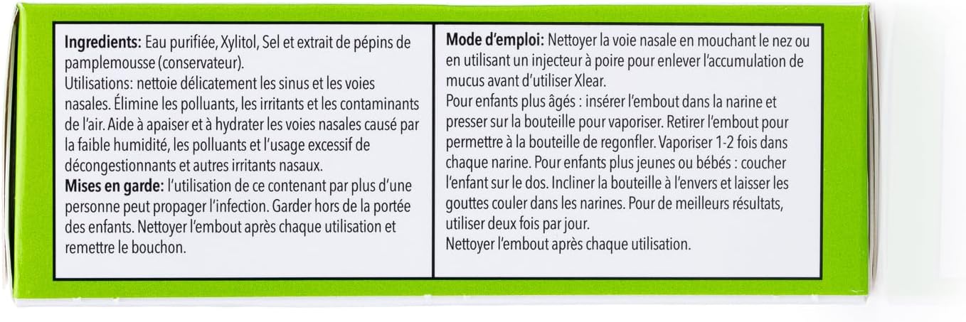 Xlear Kids' Nasal Spray, Natural Saline Nasal Spray for Kids with Xylitol, Daily Nasal Decongestant, Nose Moisturizer, 0.75 fl oz (Pack of 1) : Health & Household