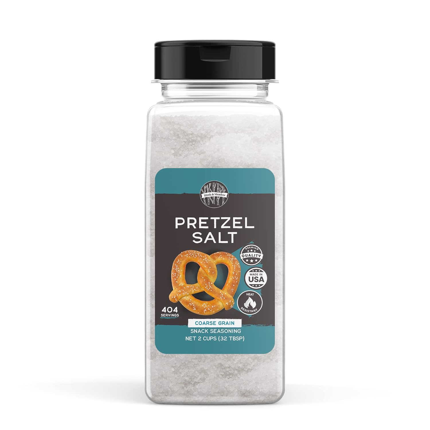 Birch & Meadow 2 Cups Of Pretzel Salt, Coarse, Heat Resistant