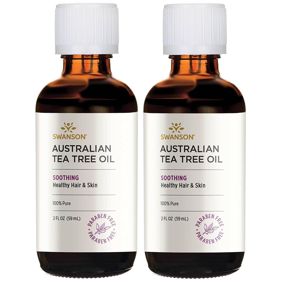 Swanson Tea Tree Oil 2 Fl Ounce (59 Ml) Liquid (2 Pack)