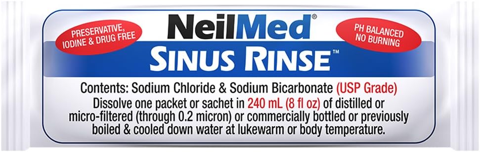 NeilMed NasaFlo Unbreakable Neti Pot with 50 Premixed Packets : Health & Household