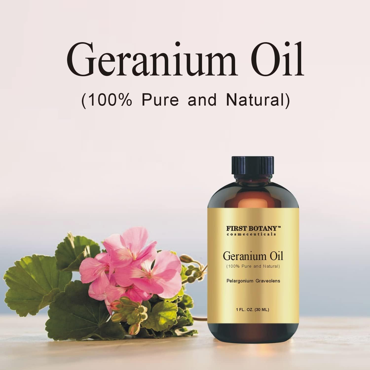 First Botany, 100% Pure Geranium Essential Oil - Premium Geranium Oil for Aromatherapy, Massage, Topical & Household Uses - 1 fl oz (Geranium) : Health & Household