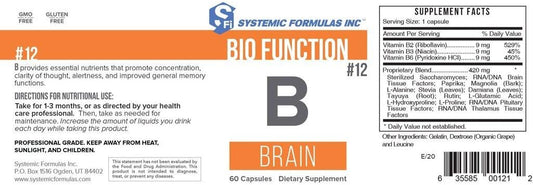 Systemic Formulas B Brain #12 Bio Function : Health & Household