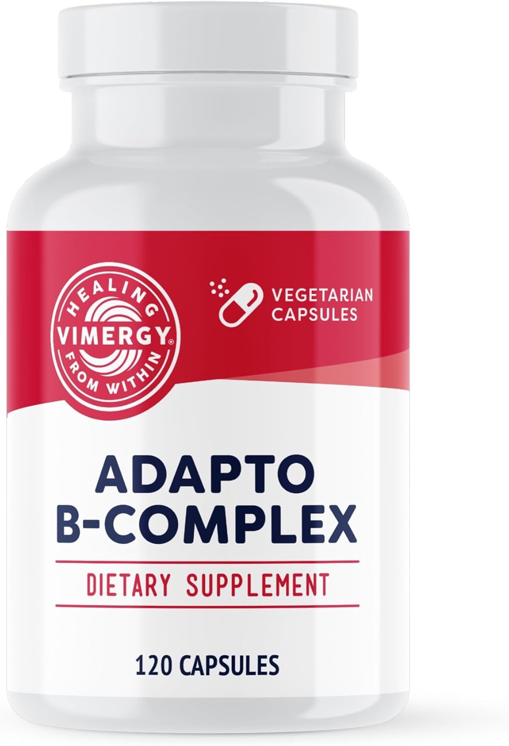 Vimergy Adapto B Complex, 120 Servings – High Potency With 8 B Vitamins, Rhodiola & Hawthorn Berry – Supports Mental Energy, Cognition, Mood - Non-Gmo, Kosher, Vegan, Paleo, No Gluten, No Soy