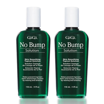GiGi No Bump Skin Smoothing Topical Solution for Ingrown Hair, Bumps, and Razor Burns, 4 fl oz x 2 pack
