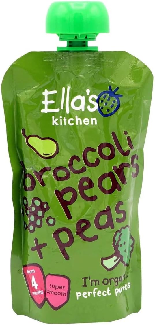 Ella'S Kitchen From 4 Months Organic Broccoli, Pear And Peas, 120G