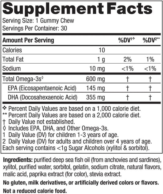 Nordic Naturals Zero Sugar Children?s DHA Gummy Chews, Tropical Punch