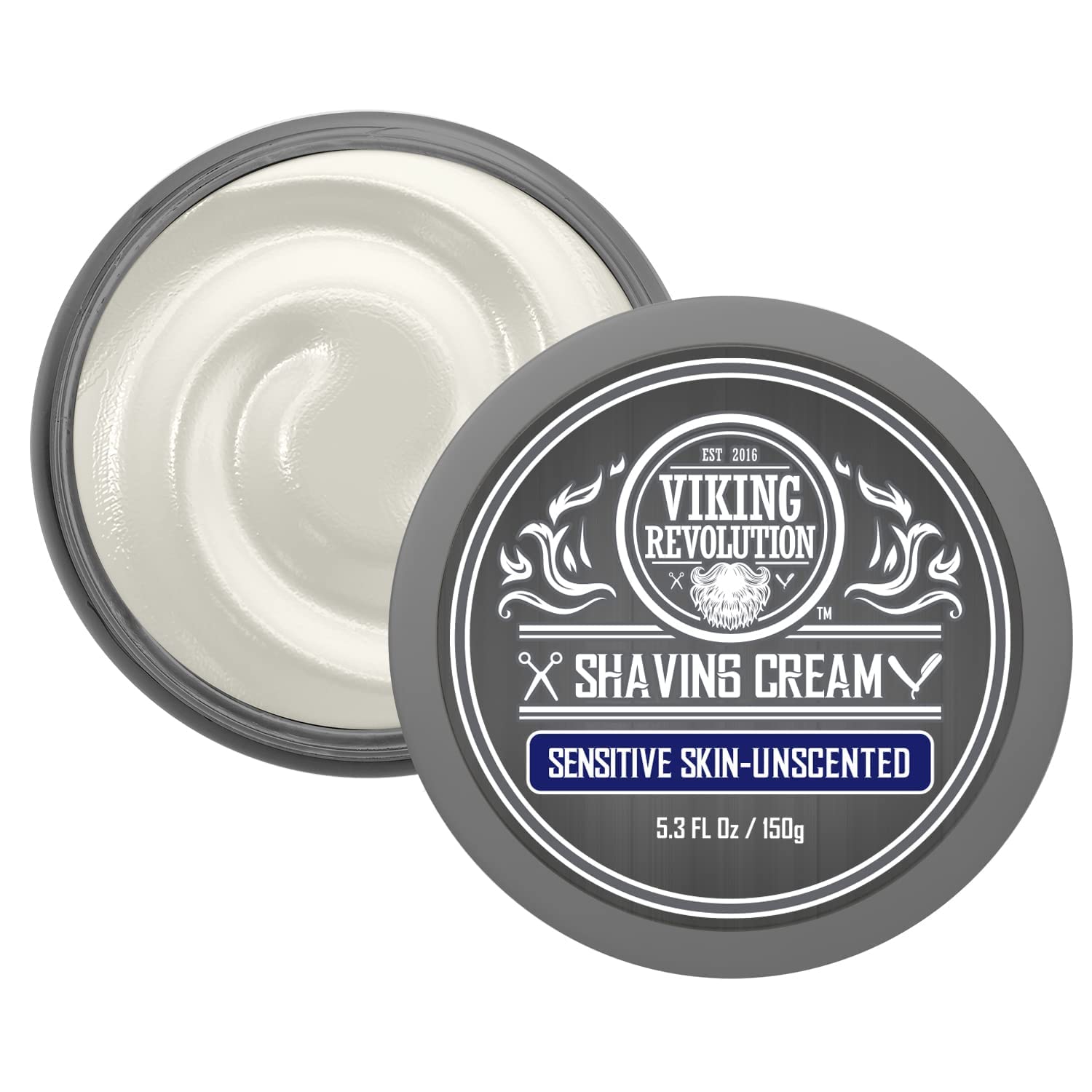 Luxury Shaving Cream for Sensitive Skin- Unscented - Soft, Smooth & Silky Shaving Soap - Rich Lather for the Smoothest Shave - 5.3oz : Beauty & Personal Care