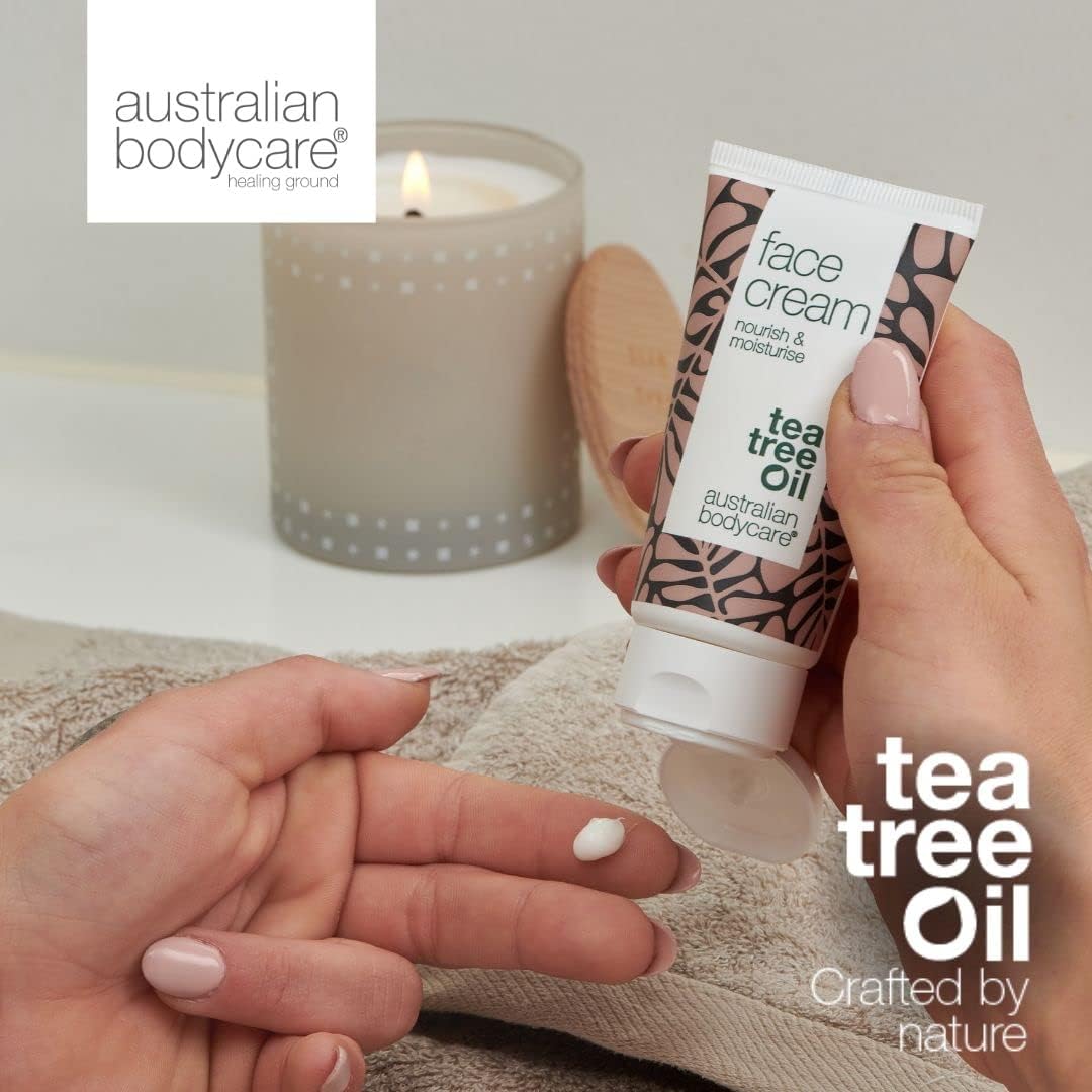 Australian Bodycare Face Cream 50ml - Moisturiser spot treatment, pimple, oily, acne prone skin. Tea Tree Cream Face Moisturiser. Spot Cream and anti blemish moisturiser. 100% Natural Tea Tree Oil. : Amazon.co.uk: Beauty