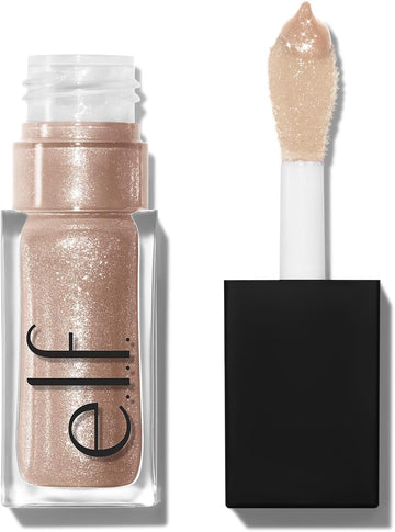 E.L.F. Glow Reviver Lip Oil Glimmer, Nourishing Tinted Lip Oil For A High-Shine Finish, Infused With Jojoba Oil, Vegan & Cruelty-Free, Super-Neutral
