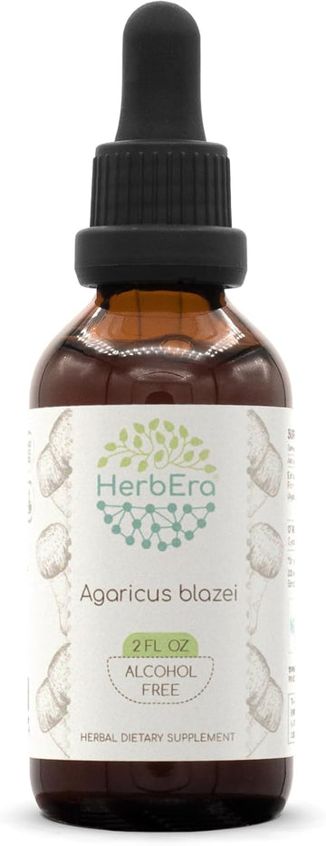 Agaricus Blazei B120 Alcohol-Free Herbal Extract Tincture, Concentrated Liquid Drops Natural Agaricus Blazei (Agaricus Blazei Murill) Dried Mushroom (4 Fl Oz)