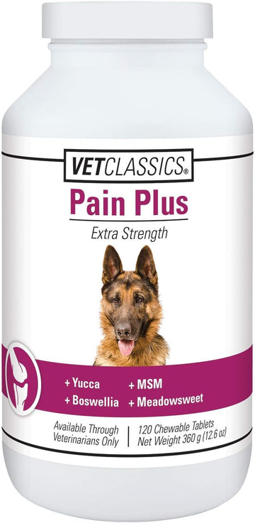 Vet Classics Pain Plus Extra Strength Health Supplement for Dogs - 120 Chewable Tablets