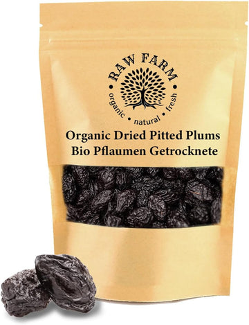 1 Kg Organic Dried Pitted Soft Prunes – No Addded Sugar, No Preservatives, Sorbate-Free, Unsulfured | Naturally Sweet, Non-Gmo, Fiber-Rich Snack
