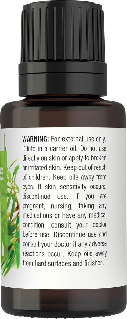 Horbäach Tea Tree Essential Oil | .51 Fl Oz (15Ml) | Therapeutic Grade | For Massage, Bath, Diffuser, Diy Projects & More