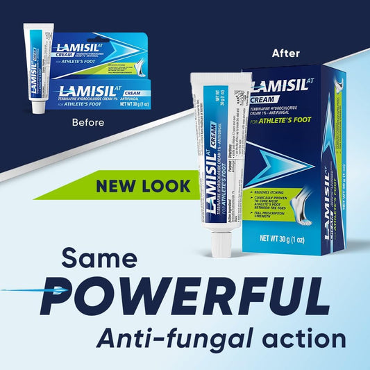 Lamisil 1 Week Athlete’S Foot Treatment, Antifungal Cream With Terbinafine Hydrochloride 1%, Fast Symptom Relief & Prevents Recurrence, 1 Oz (30 G) - 3Pk