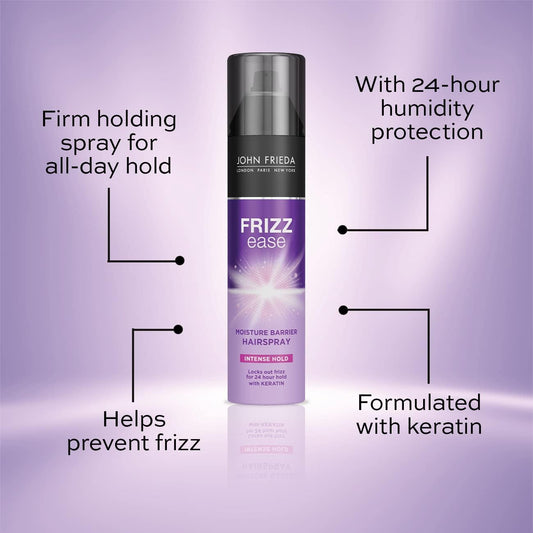 John Frieda Frizz Ease Moisture Barrier Firm Hold Hairspray & Curl Reviver Mousse With Heat Protection: 250Ml,200Ml