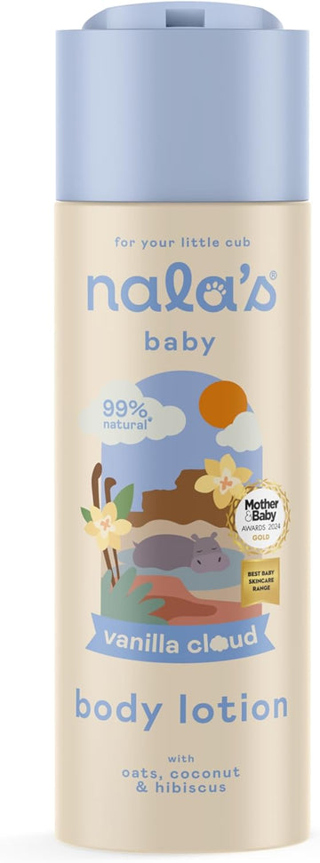 Nala'S Baby Body Lotion Vanilla Cloud | Allergen-Free Sweet Vanilla Fragrance | 99% Natural | Dermatologically-Tested And Paediatrician-Approved | Oat And Coconut Oil | Vegan | 200Ml | Nalas Baby