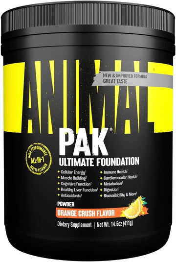 Animal Pak - Vitamin Powder With Zinc, Magnesium, Amino Acids And More - Digestive Health, Immune Booster And Focus Support - Multivitamin For Men And Women - Spectra And 85+ Nutrients - 60 Scoops