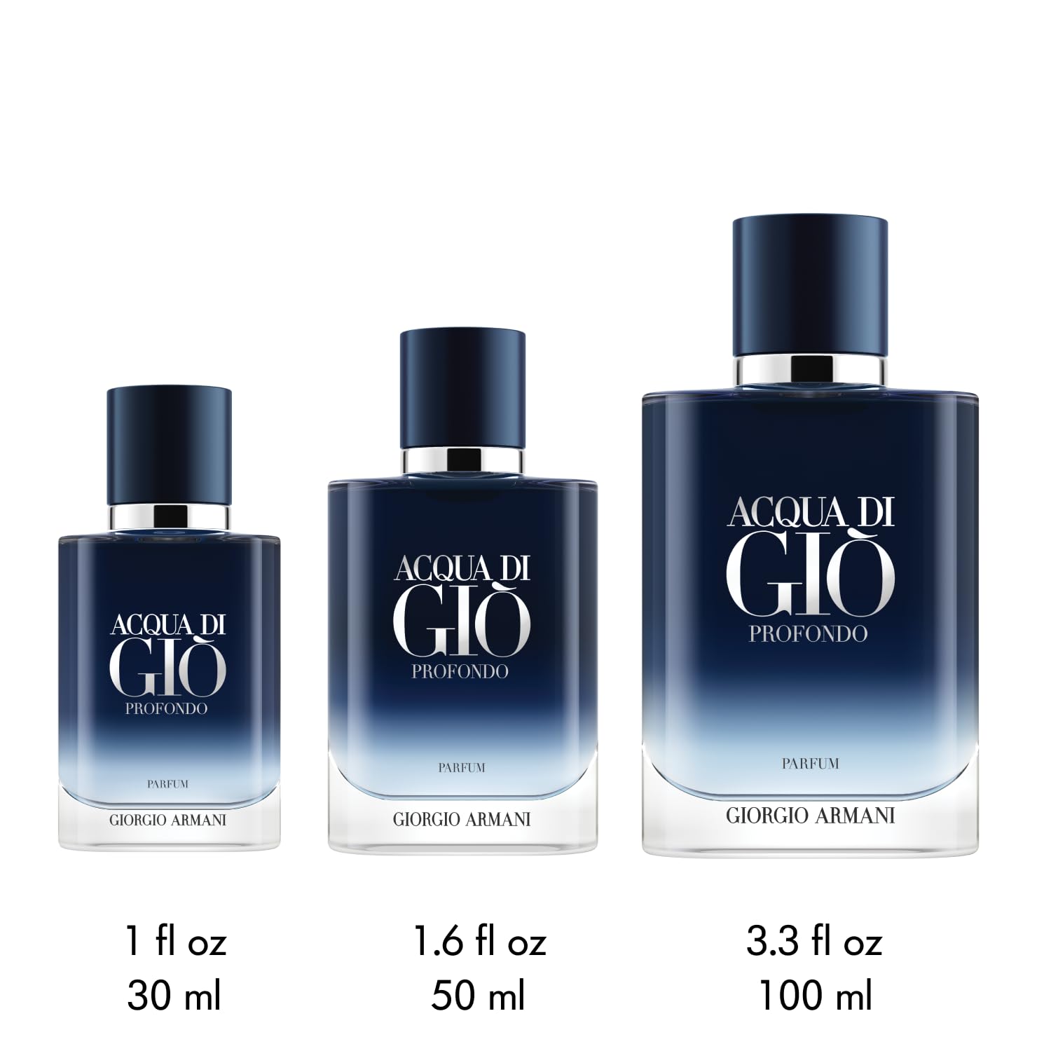 Armani Beauty - Acqua Di Giò Profondo - Parfum - Cologne For Men - Fougère Aromatic & Ambery Men’S Fragrance - Bergamot, Everlasting Essence, Citrus & Patchouli Notes