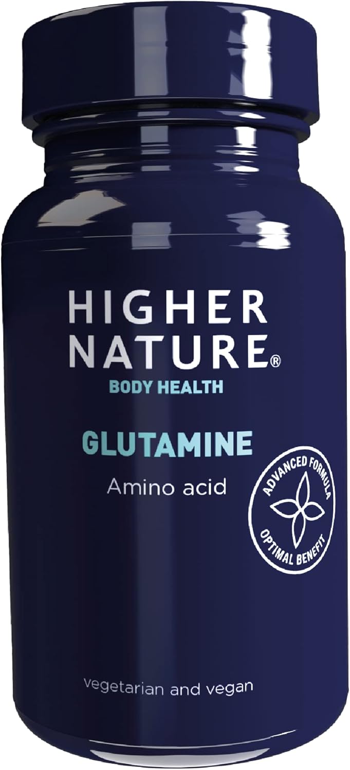 Higher Nature - Glutamine - Versatile Amino Acid - Ideal For Working Out - Supports Immune System - L Glutamine - Vegan & Vegetarian - 90 Capsules