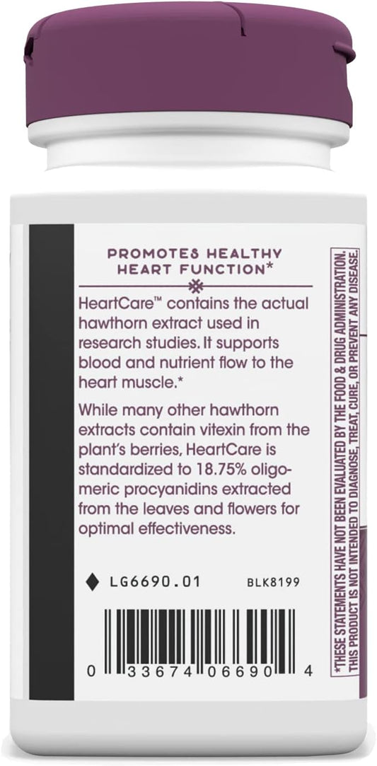 Nature's Way Heart Care Hawthorn Extract, Supports Healthy Heart Function*, 120 Tablets