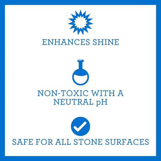 TriNova Daily Granite Cleaner & Polish 18 fl oz and Gallon Refill Bundle - Safe for Premium Stone, Enhances Shine for Granite, Marble, Quartz Countertops