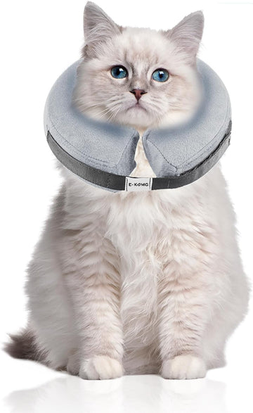 Dog Cone After Surgery, Protective Inflatable Collar, Blow Up Dog Collar, Pet Recovery Collar For Dogs And Cats Soft (Small(6"-9"), Grey)