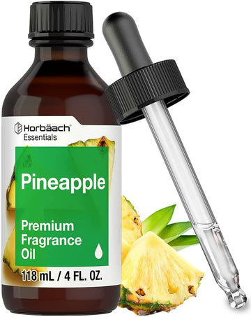 Horbäach Premium Grade Pineapple Fragrance Oil | 4 fl oz (118ml) | for Diffusers, Candle and Soap Making, DIY Projects & More