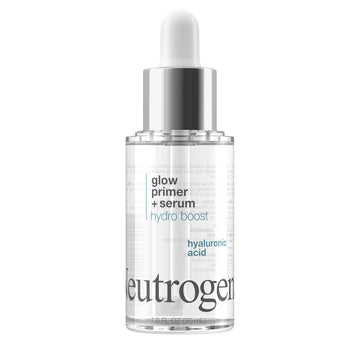 Neutrogena Hydro Boost Glow Booster, 1.0 Fl. Oz Serum-To-Primer Hybrid, Infused With Hyaluronic Acid, Hydrating & Moisturizing Face Serum-Primer, Dewy Finish, Oil-Free, Unisex