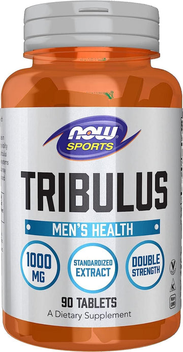 NOW Sports Nutrition, Tribulus (Tribulus terrestris) 1,000 mg, Double Strength, Men's Health, 90 Tablets