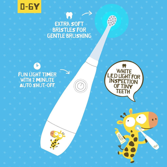 Jack N' Jill Tickle Tooth Sonic Toothbrush Replacement Heads - Extra Soft Bristles For Gentle Cleaning, Easily Attaches To Sonic Electric Toothbrush, Kids Toothbrush Heads, Pack Of 2