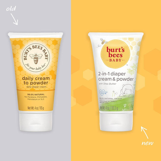 Burt's Bees Baby Daily Cream-To-Powder 4 oz (Pack of 3)