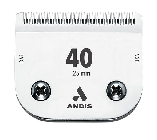 Andis – 64265, Ceramic Edge Detachable Pet Clipper Blade – Comprised Of Carbon-Infused Steel, Exclusive Hardening Process - For Agc, Bg, Dblc, Fhc & Bdc Series - 1/100" (0.25Mm) Cut Length, Chrome