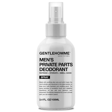 Men'S Deodorant Spray For Intimate Areas - Anti-Chafing, Hydrating & Refreshing - With Aloe Vera & Witch Hazel - All Skin Types - Vegan - Bergamot Noir Scent - 4Oz