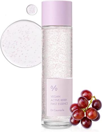 Dr.Ceuracle Vegan Active Berry First Essence?High-Density Resveratrol Capsules from French Grapes, Vitamin A from Cranberry, Upcycled Grape Seed Oil?Boosting Vitality, Revive & Rejuvenate Skin