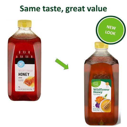 Amazon Fresh, Wildflower Honey, 80 Oz (Previously Happy Belly, Packaging May Vary)