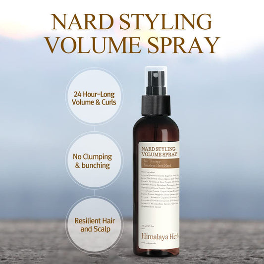 Bouquet Garni Nard Styling Volume Spray - Hair Spary For Hair Styling, Blow Dry Spary, Frizz Ease, Volumizer - Hair Gloss And Hair Shine Spray - Argan Oil For Hair, Hyaluronic Acids- 6.7 Fl. Oz