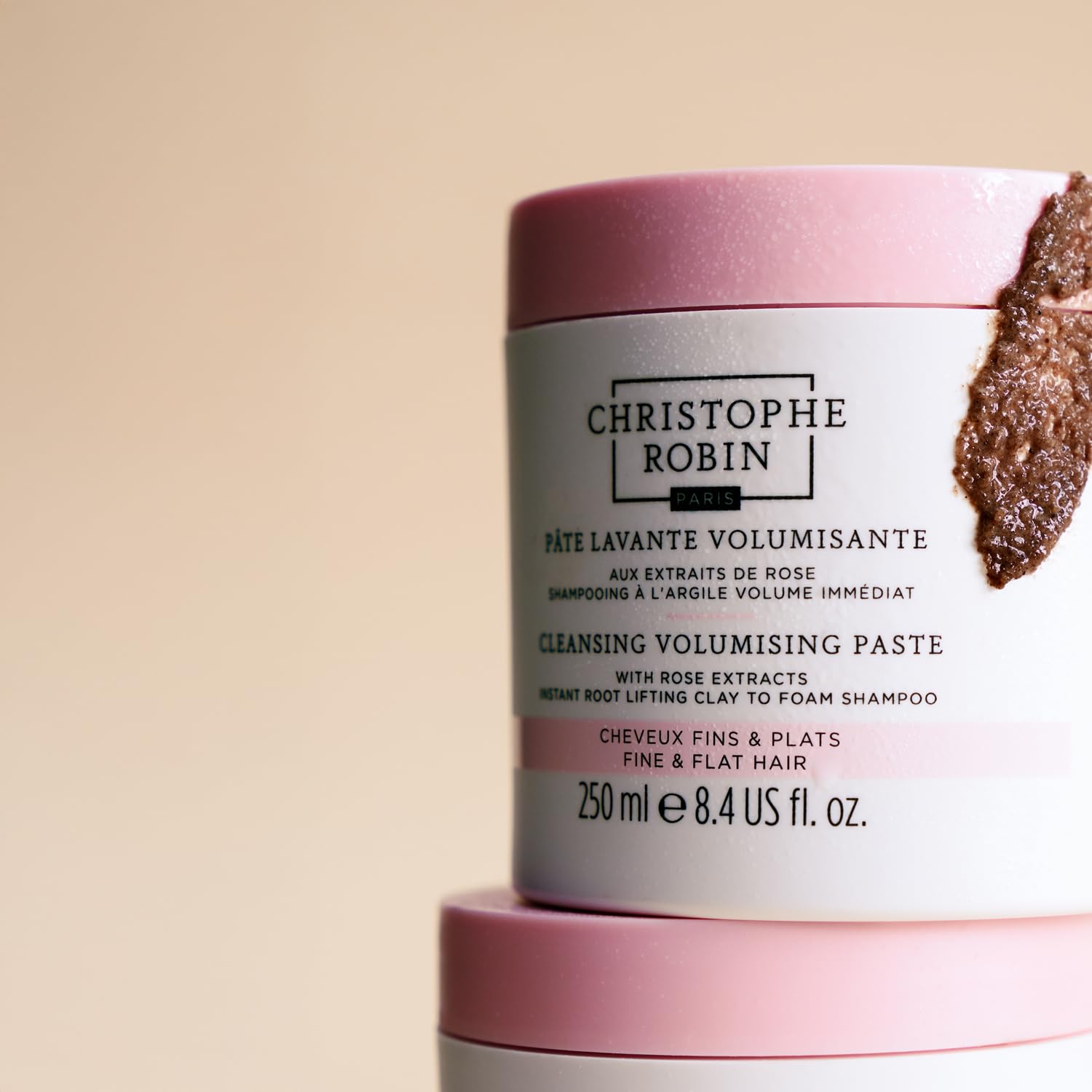 Christophe Robin Cleansing Volumizing Paste Shampoo With Rassoul Clay Rose Extracts Unisex Paste For Fine, Thin, And Flat Hair Color Safe 8.4 Fl. Oz : Beauty & Personal Care