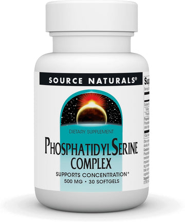Source Naturals Phosphatidyl Serine Complex Stabilized Enzyme Supplement 500Mg - 30 Softgels