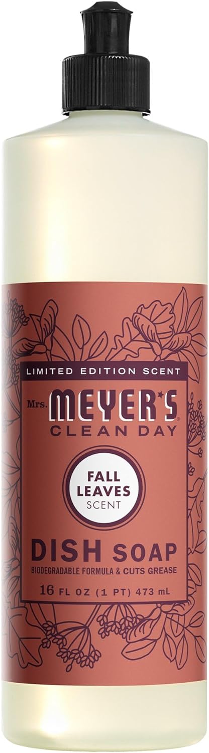 Mrs Meyers Clean Day Dish Soap, Fall Leaves Scent, 16 Fl Oz