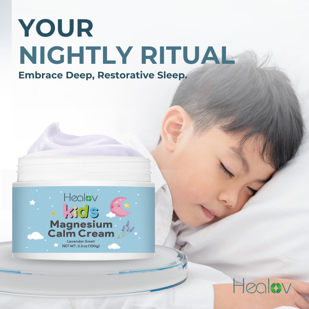 Magnesium Lotion For Kids – Pure Soothing Magnesium Cream For Relaxation, Better Sleep, Muscle Health, Leg & Joint Care – Topical Magnesium Butter For Sleep Aid – Non-Greasy, Safe, Easy To Use : Beauty & Personal Care