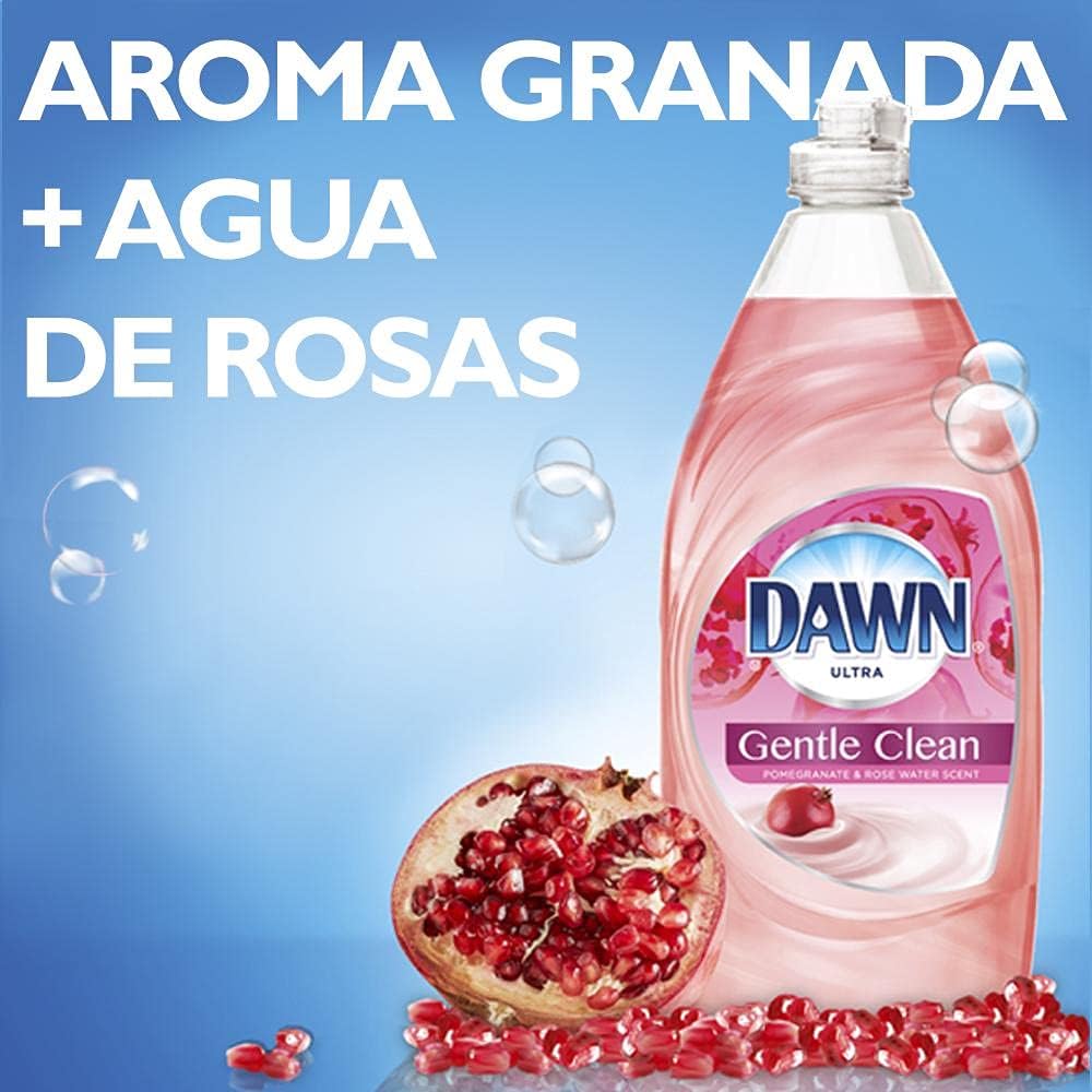 Dawn Ultra Gentle Clean 2x Grease Cleaning Power Dish washing Liquid, Pomegranate Rosewater Scent 16.2 oz : Health & Household
