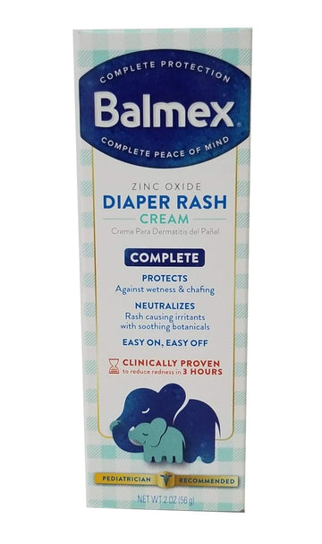 Balmex Complete Protection Diaper Rash Cream, 2 oz Per Tube (6 Tubes) : Baby